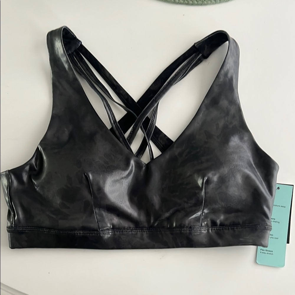 Ideology Black Strappy Sports Bra | Bralette